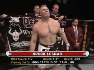 brock lesnar vs frank mir ( 1st fight )