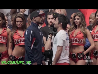 floyd mayweather vs. manny pacquiao - official pre-fight weigh-in