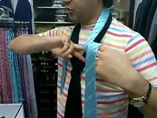 the fastest way to tie a tie.