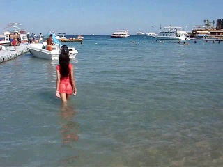 i'm in a net :) egypt sharm el-sheikh, naama bay beach