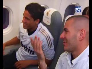 real madrid on the plane