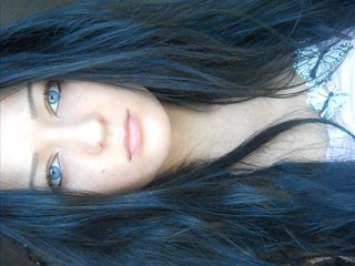 brunette with blue eyes :)